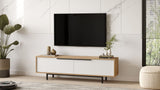 Comodă TV ON1-SW, Stejar - Alb, 160x36x45 cm