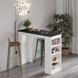 Masa Bucatarie Bar multifunctionala Wallo, Gri - Stejar - Alb - Negru, 120 x 102 x 52 cm - Multicolor, SKU 956LCS2201
