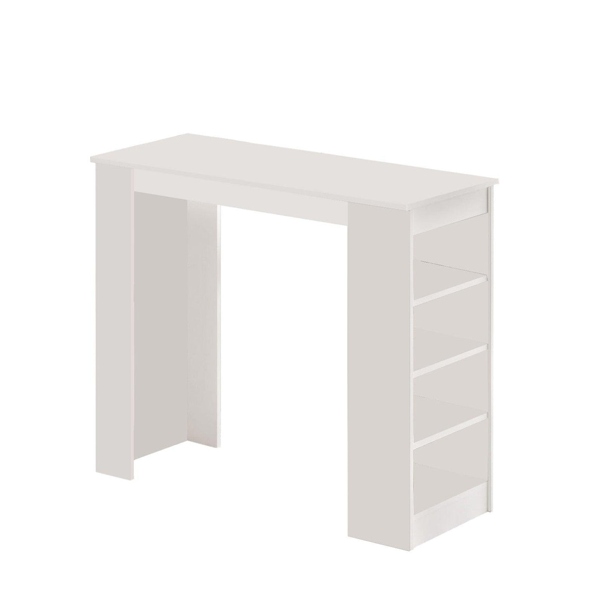 Masa Bucatarie Bar multifunctionala Wallo, Gri - Stejar - Alb - Negru, 120 x 102 x 52 cm - Alb, SKU 956LCS2201