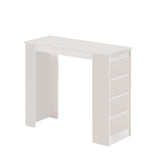 Masa Bucatarie Bar multifunctionala Wallo, Gri - Stejar - Alb - Negru, 120 x 102 x 52 cm - Alb, SKU 956LCS2201