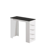 Masa Bucatarie Bar multifunctionala Wallo, Gri - Stejar - Alb - Negru, 120 x 102 x 52 cm - Multicolor, SKU 956LCS2201