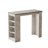 Masa Bucatarie Bar multifunctionala Wallo, Gri - Stejar - Alb - Negru, 120 x 102 x 52 cm - Crem, SKU 956LCS2201