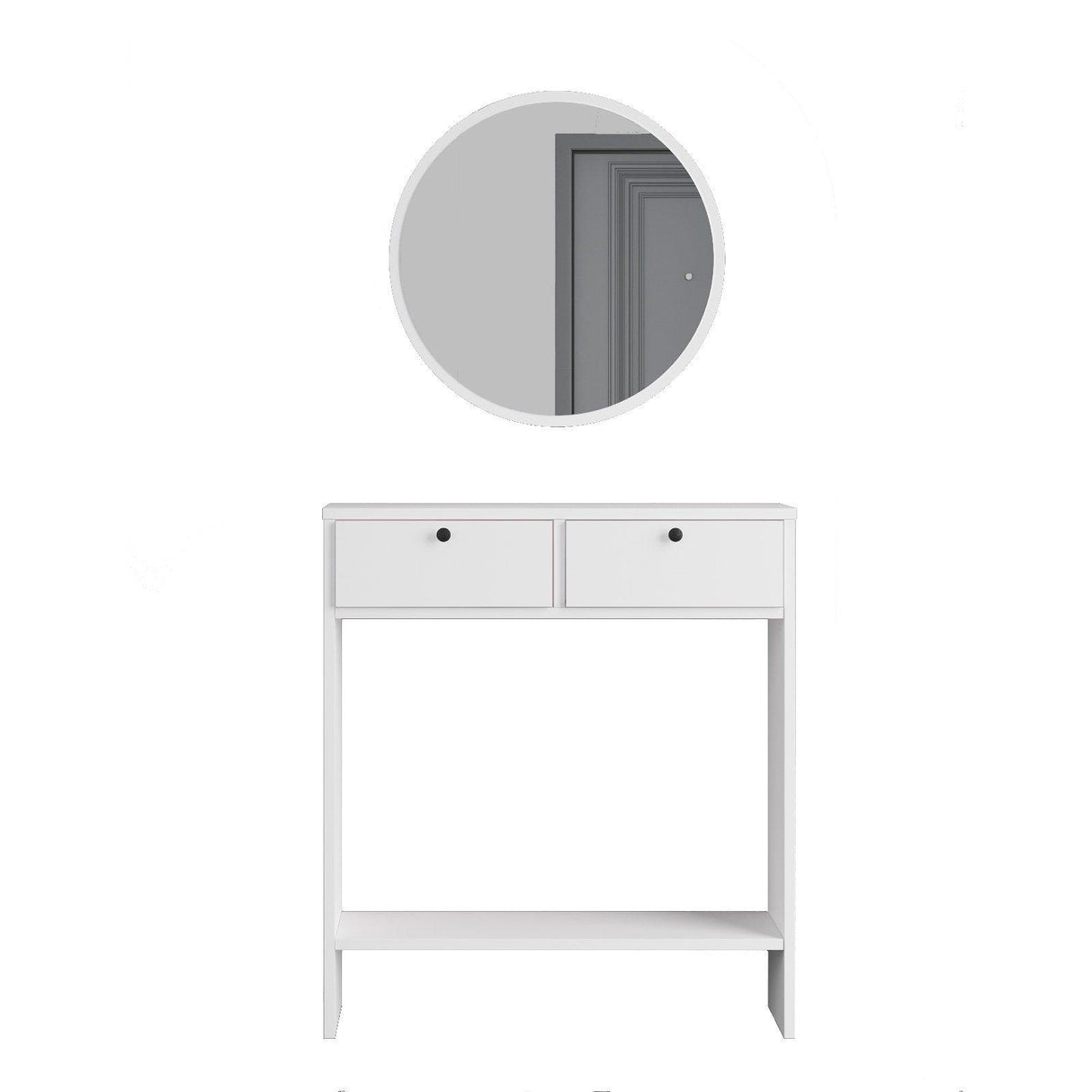 Bufet Castle cu oglinda , Alb, 81 x 90 x 25 cm - Alb, SKU 956LCS2301