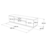 Set mobilă pentru sufragerie FR17-AA, Pin atlantic - Antracit, 180x45x45 cm