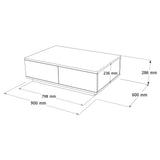 Set mobilă pentru sufragerie FR17-AA, Pin atlantic - Antracit, 180x45x45 cm