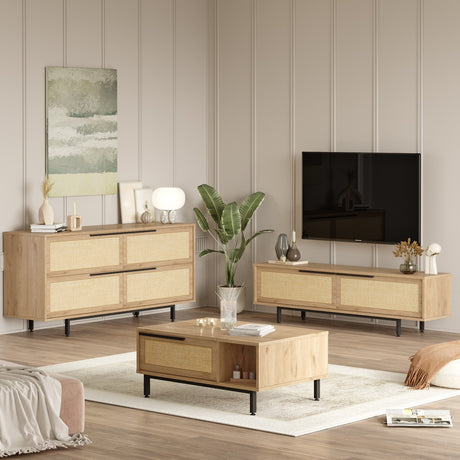 Set mobilă pentru sufragerie ON20-SU, Stejar, 160x36x45 cm