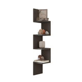 Raft de perete Vigora, Alb - Gri - Stejar, 22 x 118 x 22 cm - Gri, SKU 956LCS2712
