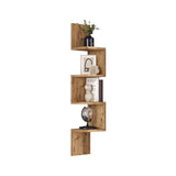 Raft de perete Vigora, Alb - Gri - Stejar, 22 x 118 x 22 cm - Stejar, SKU 956LCS2712