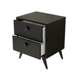 Noptieră Vl67-332, Negru, 49x40x59 cm