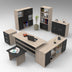 Set mobilier de birou Vo19-Ob, Stejar - Larx - Negru, 140x73.8x60 cm, SKU 956LCS3412, imagine 1