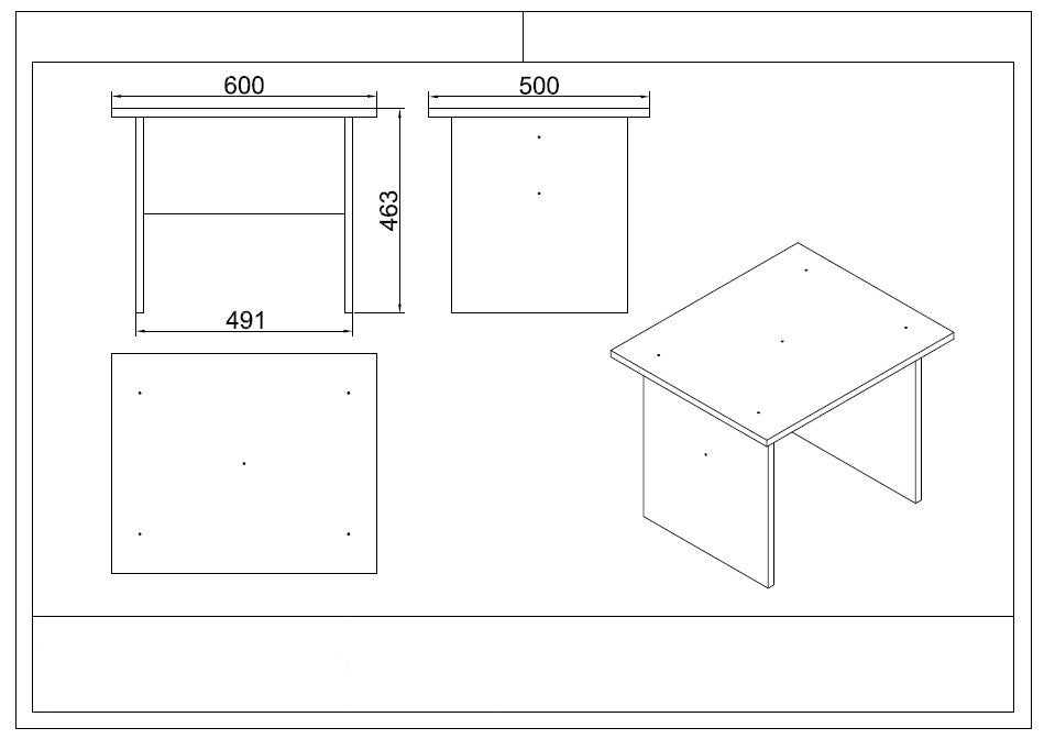 Set mobilier de birou Vo19-Ob, Stejar - Larx - Negru, 140x74x60 cm