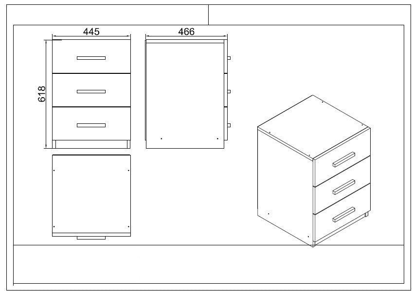Set mobilier de birou Vo19-Ob, Stejar - Larx - Negru, 140x74x60 cm