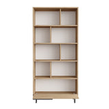 Bibliotecă On4-S, Nuc, 84x30x176 cm