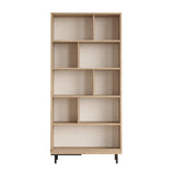 Bibliotecă On4-Su, Nuc - Stejar, 84x30x176 cm