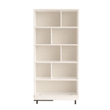 Bibliotecă On4-W, Alb, 84x30x176 cm