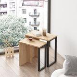 Set 2 măsuțe de cafea On7-S, Nuc, 51x30x53 cm