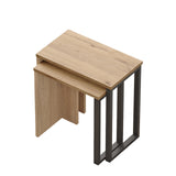 Set 2 măsuțe de cafea On7-S, Nuc, 51x30x53 cm