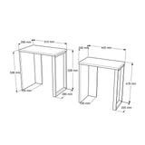 Set 2 măsuțe de cafea On7-Su, Nuc - Stejar, 51x30x53 cm
