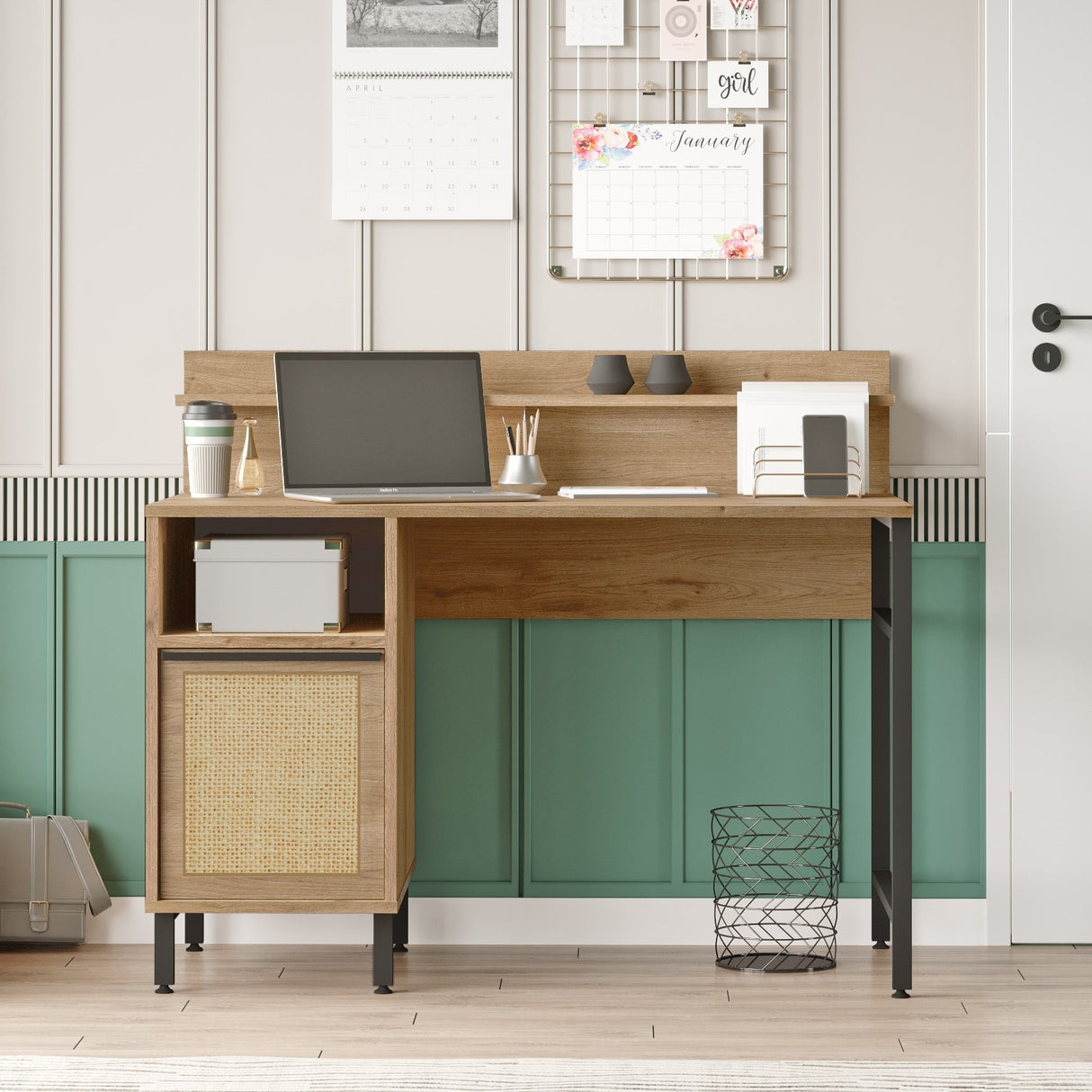 Birou On16-Su, Nuc - Stejar, 120x54x100 cm