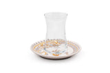 Set de cani de ceai, Crem, 13x13x2 cm