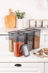 Set recipiente pentru depozitare 12 bucăți BNMPOLYAR12-32, Antracit, 12x17x28 cm
