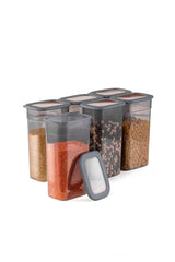 Set recipiente pentru depozitare 12 bucăți BNMPOLYAR12-32, Antracit, 12x17x28 cm