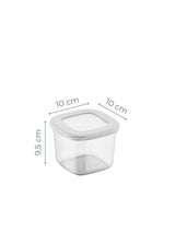Set recipiente pentru depozitare 12 bucăți BNMPOLYWS12-5, Alb, 10x10x10 cm