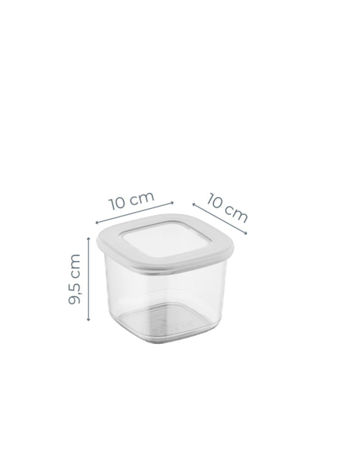 Set recipiente pentru depozitare 12 bucăți BNMPOLYWS12-5, Alb, 10x10x9.5 cm, SKU 964FRM1174, imagine 2