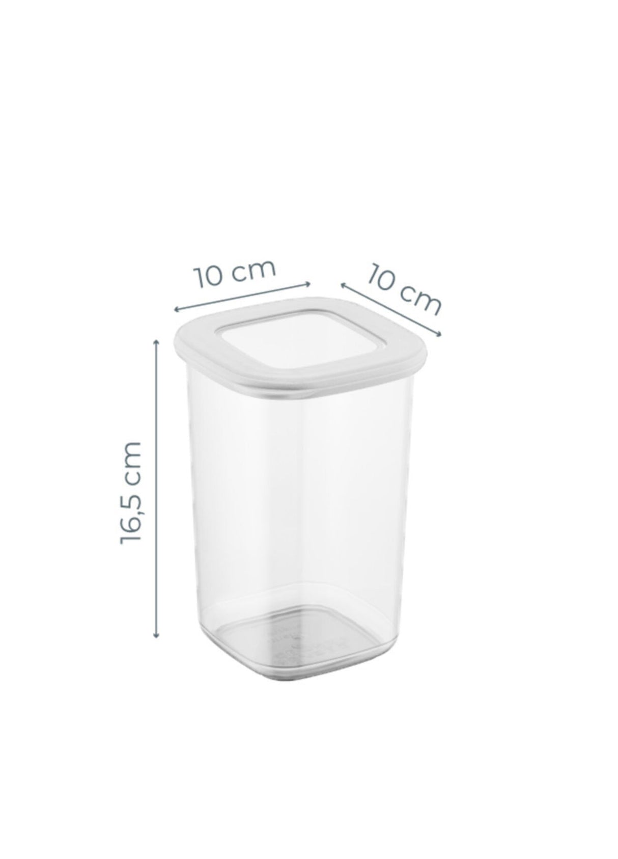Set recipiente pentru depozitare 12 bucăți BNMPOLYWS12-12, Alb, 10x10x17 cm