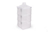 Set recipiente pentru depozitare 3 bucăți Kareakrlk - 3, Transparent, 10x10x7 cm