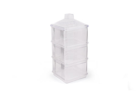 Set recipiente pentru depozitare 6 bucăți Kareakrlk - 6, Transparent, 10x10x7 cm