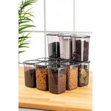 Set recipiente pentru depozitare 12 bucăți BNMPEGYAS12-12, Antracit, 10x10x17 cm