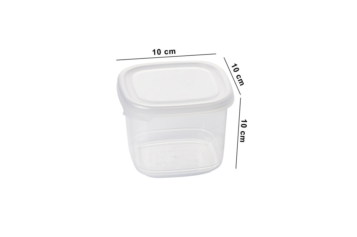 Set recipiente pentru depozitare 18 bucăți BNMPEGYWS18-517, Alb, 10x10x10 cm