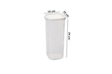 Set recipiente pentru depozitare 18 bucăți BNMPEGYWS18-517, Alb, 10x10x10 cm