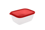 Set recipiente pentru depozitare 6 bucăți FOLYBNM-0513, Roșu - Antracit, 14x20x7 cm