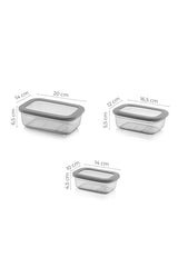 Set recipiente pentru depozitare 3 bucăți BNMPOLYAR03-46712, Antracit, 14x20x7 cm
