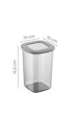 Set recipiente pentru depozitare 3 bucăți BNMPOLYAS03-12, Antracit, 10x10x17 cm