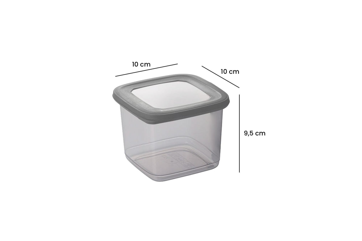 Set recipiente pentru depozitare 24 bucăți BNMPOLYAS24-51217, Antracit, 10x10x25 cm