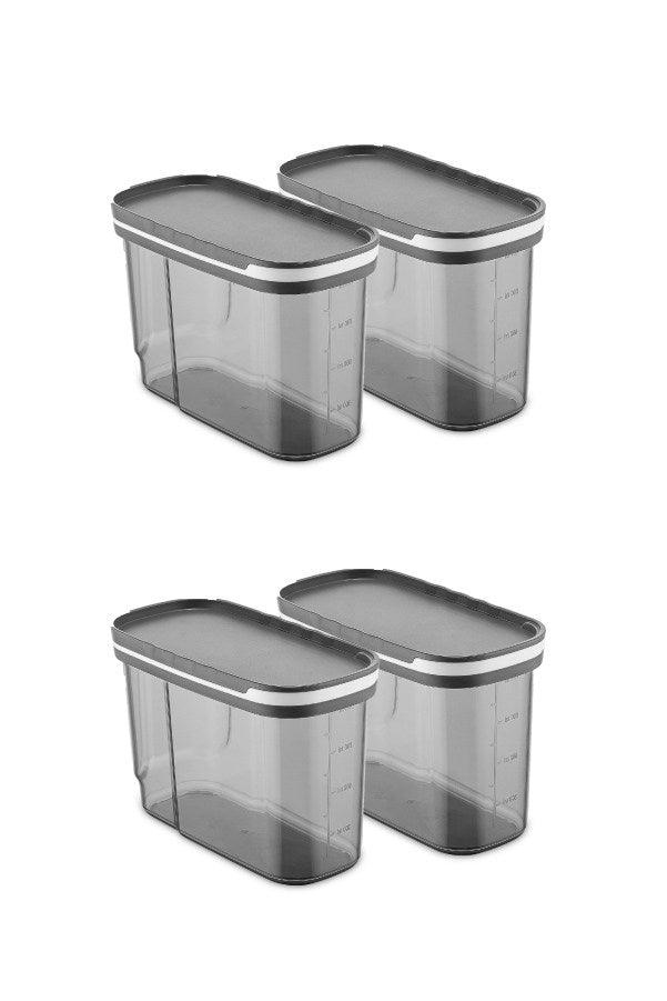 Set cutie de depozitare, Gri, 10 x 20 x 13 cm