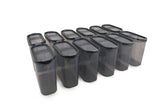 Set recipiente pentru depozitare 12 bucăți DSY12-2, Antracit, 9x19x17 cm