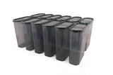 Set recipiente pentru depozitare 12 bucăți DSY12-28, Antracit, 9x19x24 cm