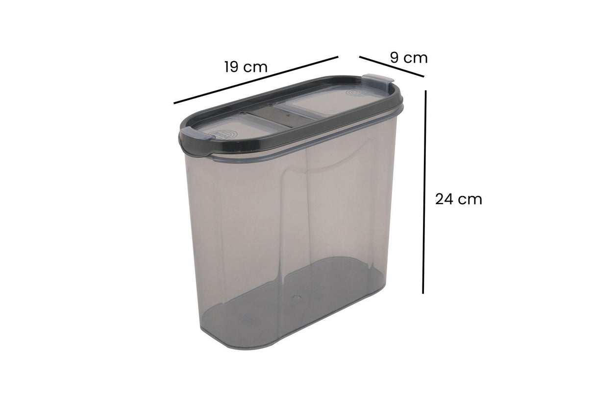 Set recipiente pentru depozitare 12 bucăți DSY12-28, Antracit, 9x19x24 cm