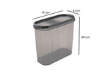 Set recipiente pentru depozitare 12 bucăți DSY12-28, Antracit, 9x19x24 cm