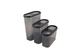 Set recipiente pentru depozitare 12 bucăți DSY12-14228, Antracit, 9x19x24 cm