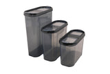 Set recipiente pentru depozitare 18 bucăți DSY18-14228, Antracit, 9x19x24 cm