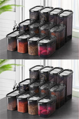 Set recipiente pentru depozitare 24 bucăți DSY24-14228, Antracit, 9x19x24 cm