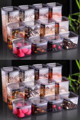 Set recipiente pentru depozitare 24 bucăți 3BOY24, Antracit, 10x10x18 cm