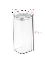 Set recipiente pentru depozitare 24 bucăți 3BOY24, Antracit, 10x10x18 cm