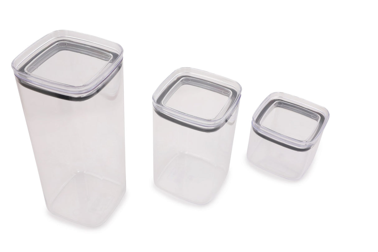 Set recipiente pentru depozitare 24 bucăți 3BOY24, Antracit, 10x10x18 cm