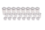 Set recipiente pentru depozitare 24 bucăți 3BOY24, Antracit, 10x10x18 cm